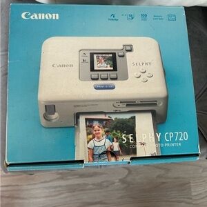 ✨NEW Vintage Canon White SELPHY CP720 Compact Photo Printer